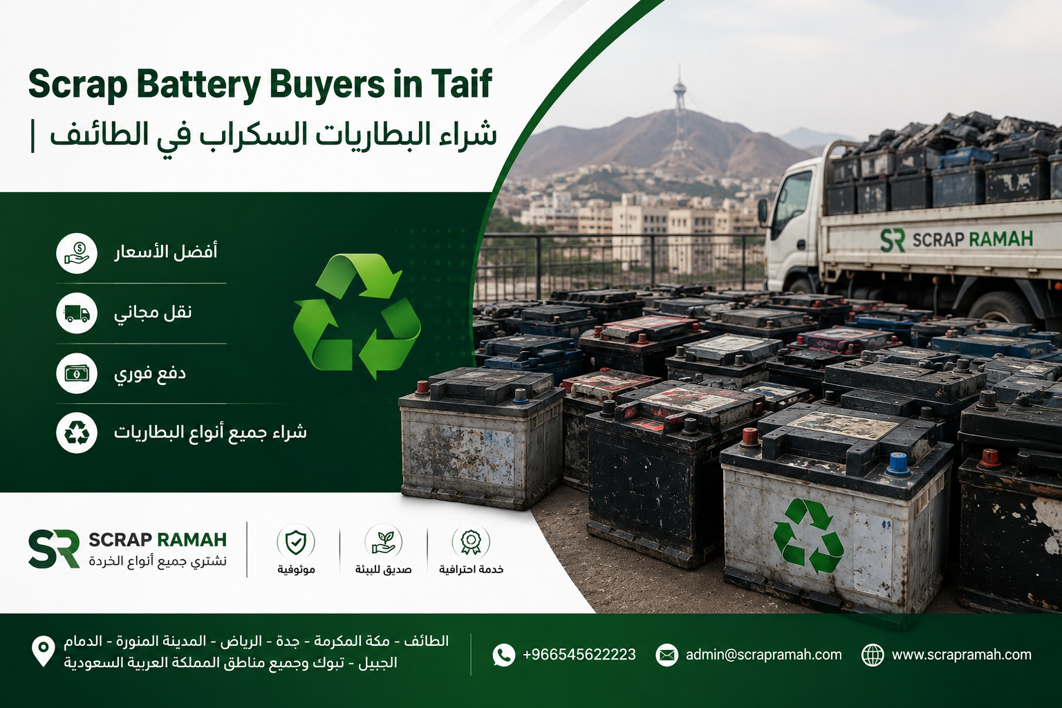 Scrap Battery Buyers in Taif | شراء البطاريات السكراب في الطائف
