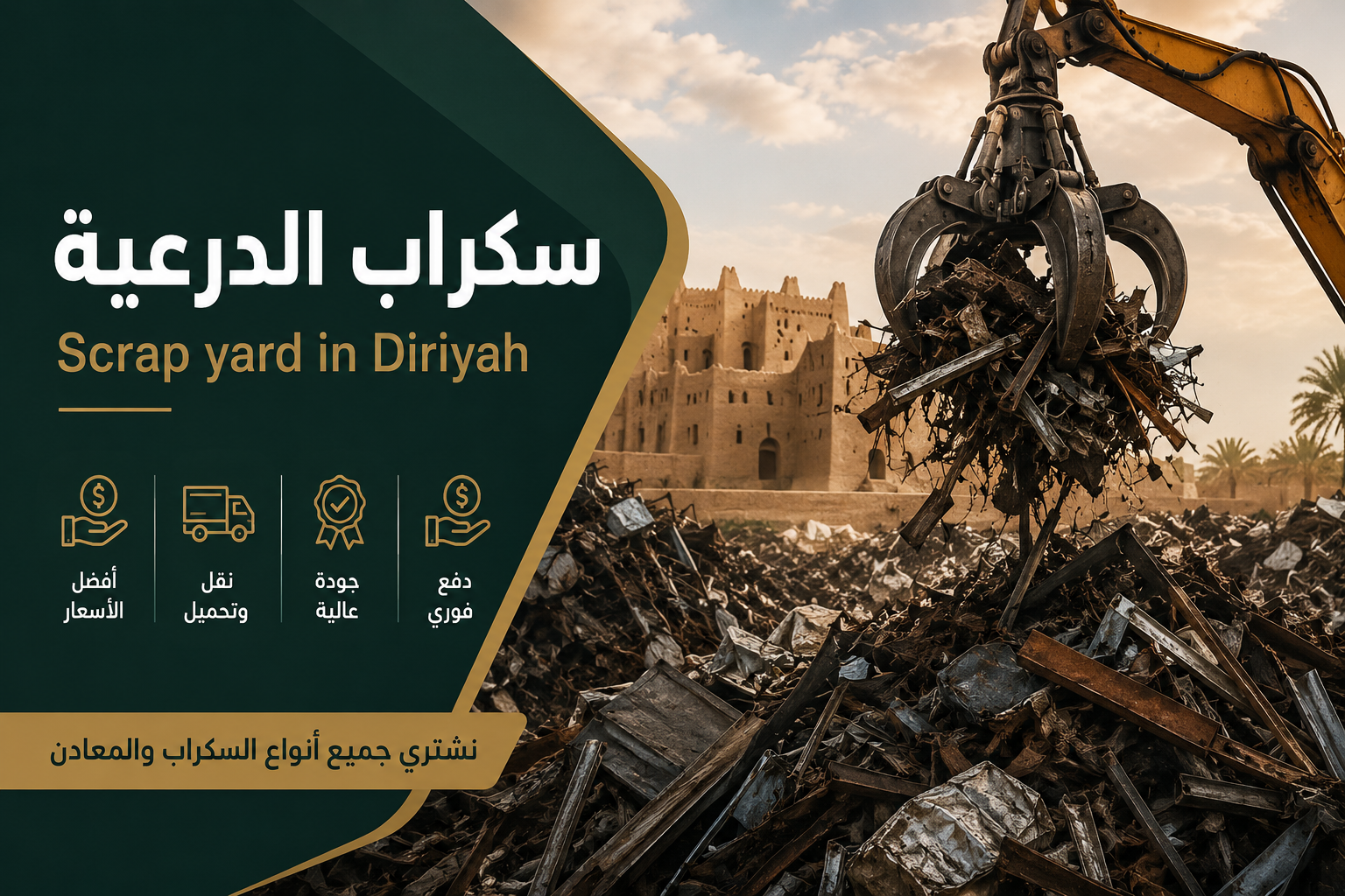 Scrap yard in Diriyah
