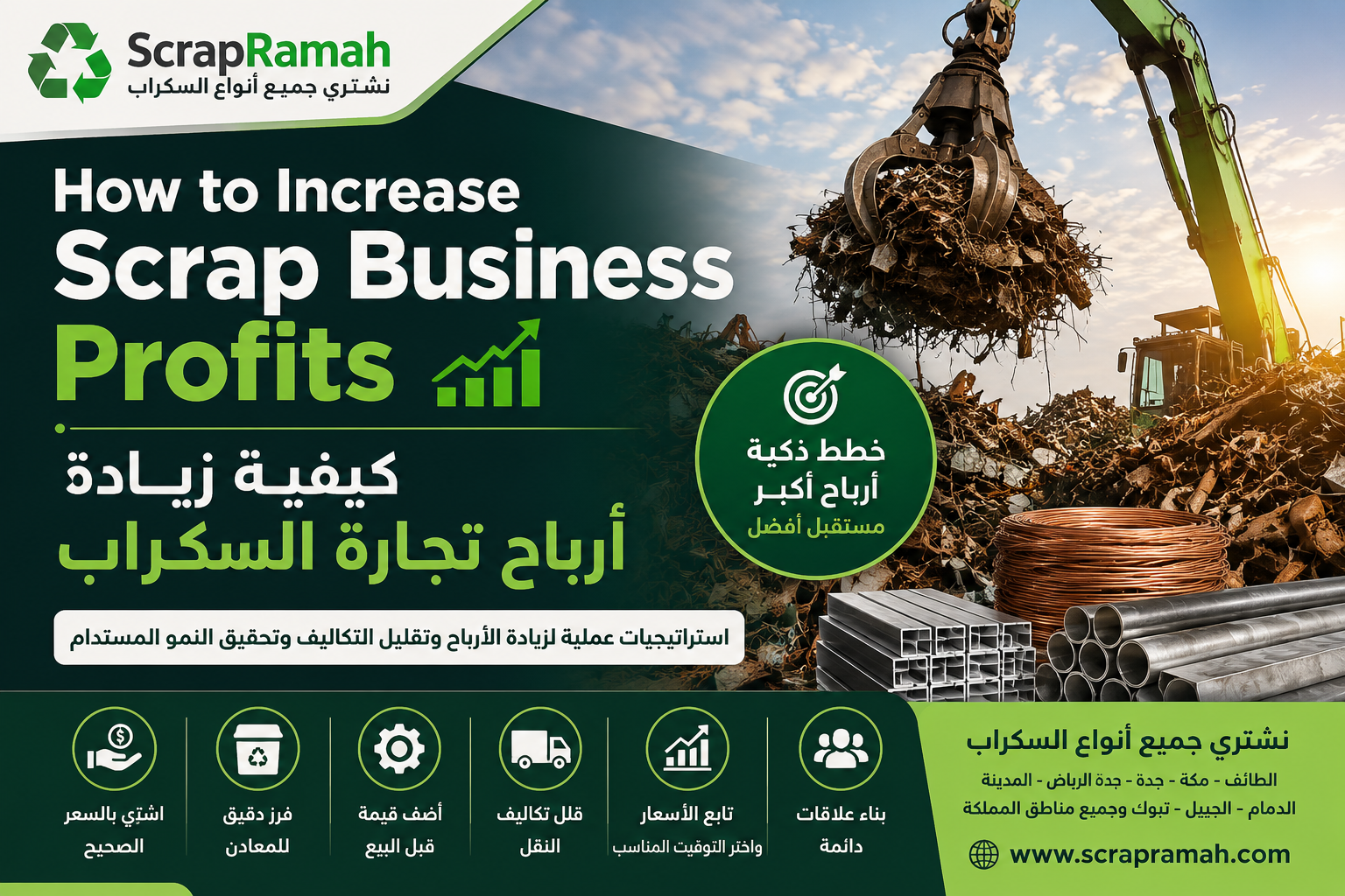 كيفية زيادة أرباح تجارة السكراب | الدليل الشامل لزيادة الأرباح وتحقيق النمو المستدام